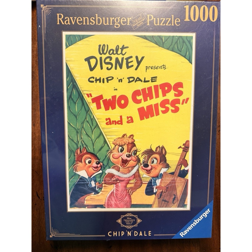 Ravensburger Disney Chip 'n' Dale Two Chips & a Miss 1000 Piece Puzzle  SEALED